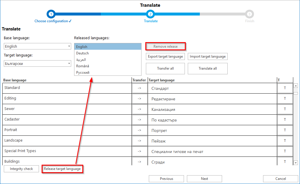 Release target language Release target language