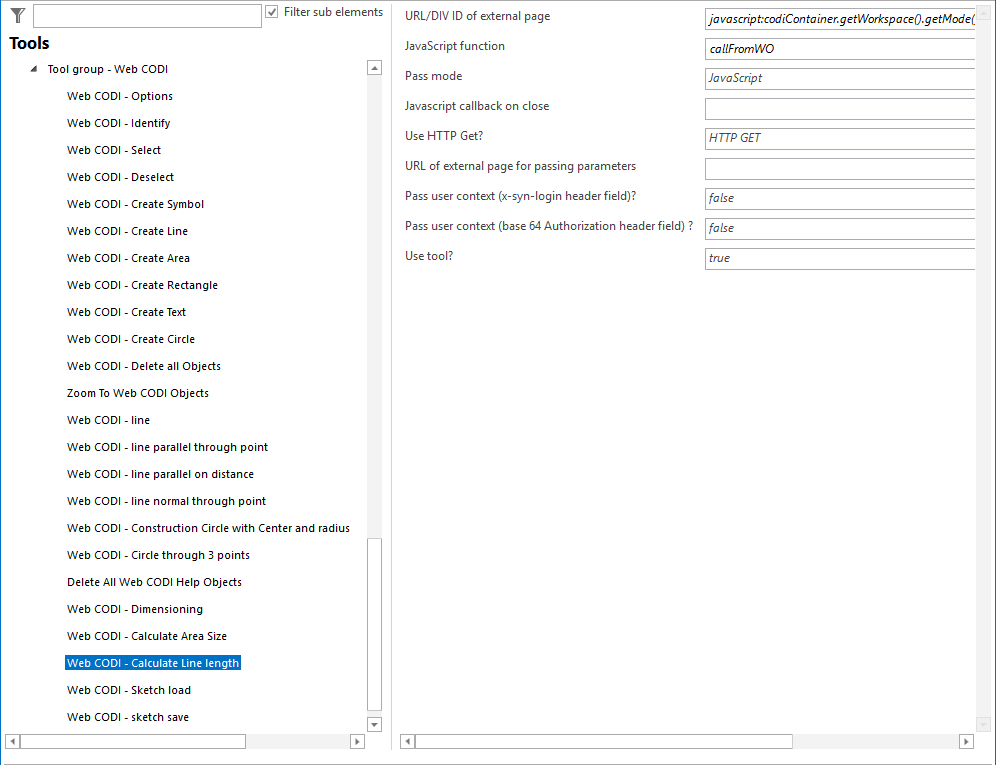 Configuration - Web CODI Calculate Line length Configuration - Web CODI Calculate Line length