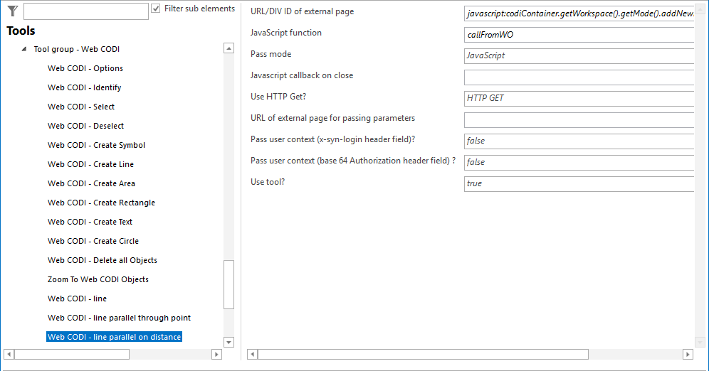 Configuration - Web CODI line parallel on distance Configuration - Web CODI line parallel on distance