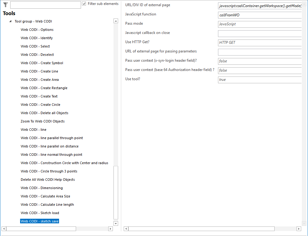 Configuration - Web CODI Sketch save Configuration - Web CODI Sketch save