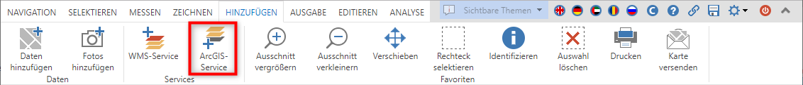 ArcGIS-Service Werkzeug im WebOffice core Client ArcGIS-Service Werkzeug im WebOffice core Client