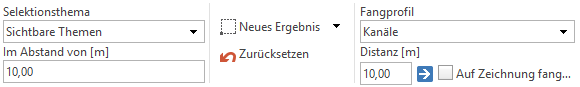 Konfiguration des Selektion über Polylinie Werkzeuges mit Fangprofil Konfiguration des Selektion über Polylinie Werkzeuges mit Fangprofil