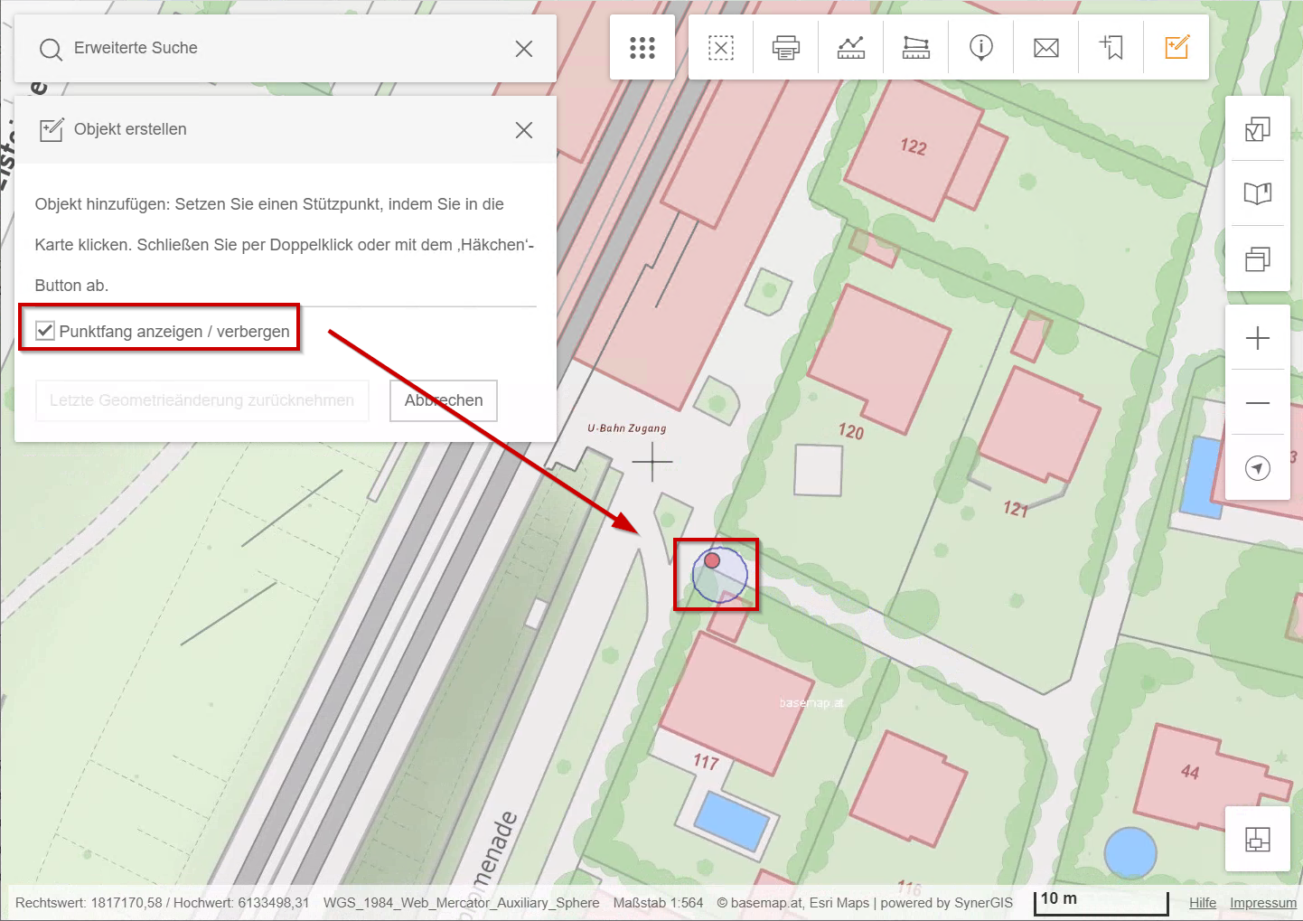 Punktfang anzeigen/verbergen im WebOffice flex Client Punktfang anzeigen/verbergen im WebOffice flex Client