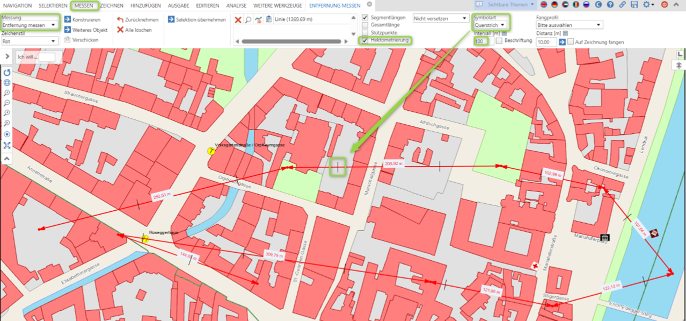 Figure 1: Hektometrierung Figure 1: Hektometrierung