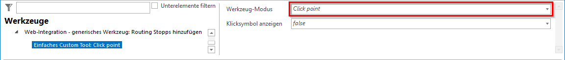 Konfiguration Custom Tool für Routing Stops Konfiguration Custom Tool für Routing Stops