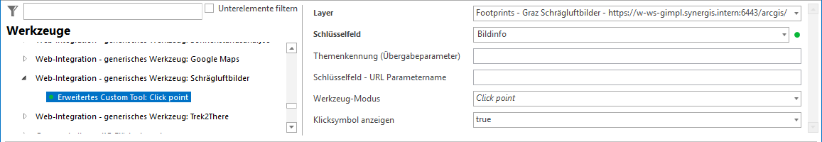 Konfiguration eines erweiterten Custom Tools zur Darstellung von Schrägluftbildern Konfiguration eines erweiterten Custom Tools zur Darstellung von Schrägluftbildern