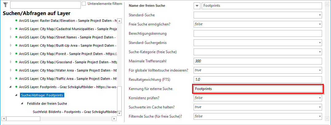 Konfiguration der Suche zur Nutzung des Schrägluftbilder Custom Tool (2) Konfiguration der Suche zur Nutzung des Schrägluftbilder Custom Tool (2)