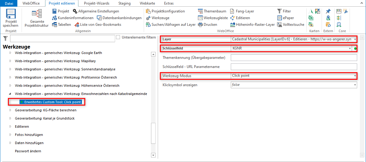 Konfiguration Erweitertes Custom Tool Konfiguration Erweitertes Custom Tool