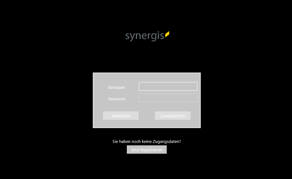 Link auf Selbstregistrierungsseite auf Login Seite