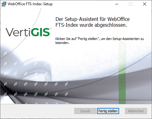 Installation erfolgreich abgeschlossen Installation erfolgreich abgeschlossen