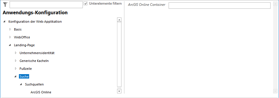 Konfiguration - Suche für Landing-Page Konfiguration - Suche für Landing-Page