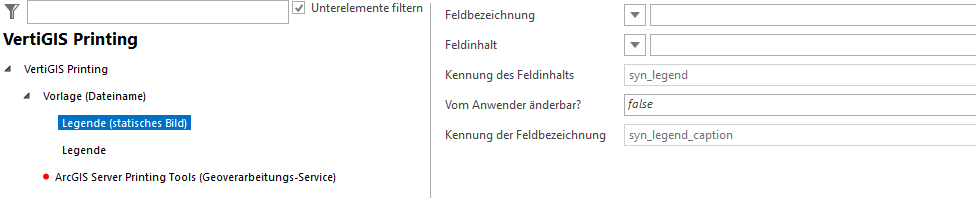 Konfiguration Legende (statisches Bild)