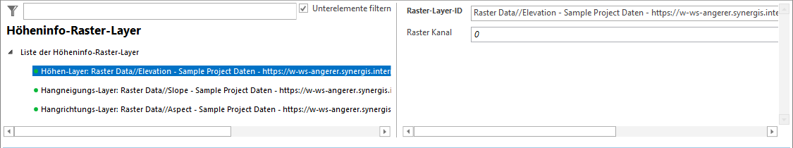 Liste der Höheninfo-Raster-Layer Liste der Höheninfo-Raster-Layer