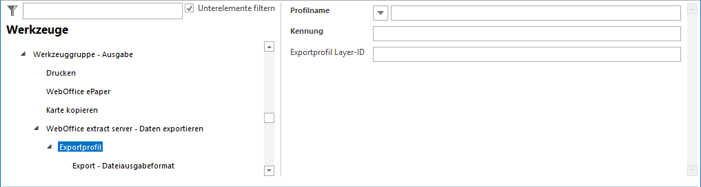 Konfiguration Exportprofil Konfiguration Exportprofil