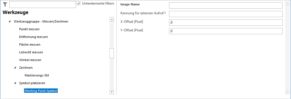 Konfiguration vom Treffpunkt Symbol
