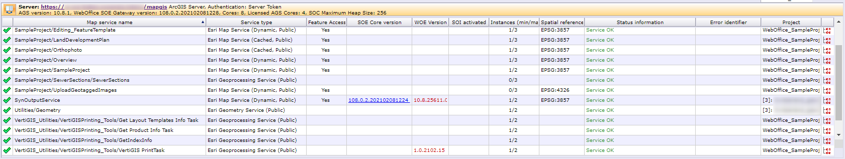 Map services (server - on premise or online)