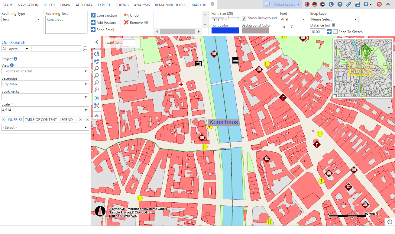 Creating a Text- object in the WebOffice core client