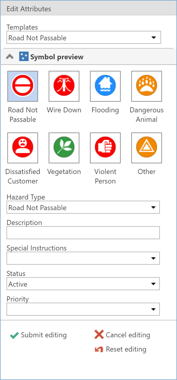 Symbol preview in the WebOffice core client