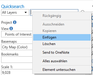 Insert values from clipboard via context menu