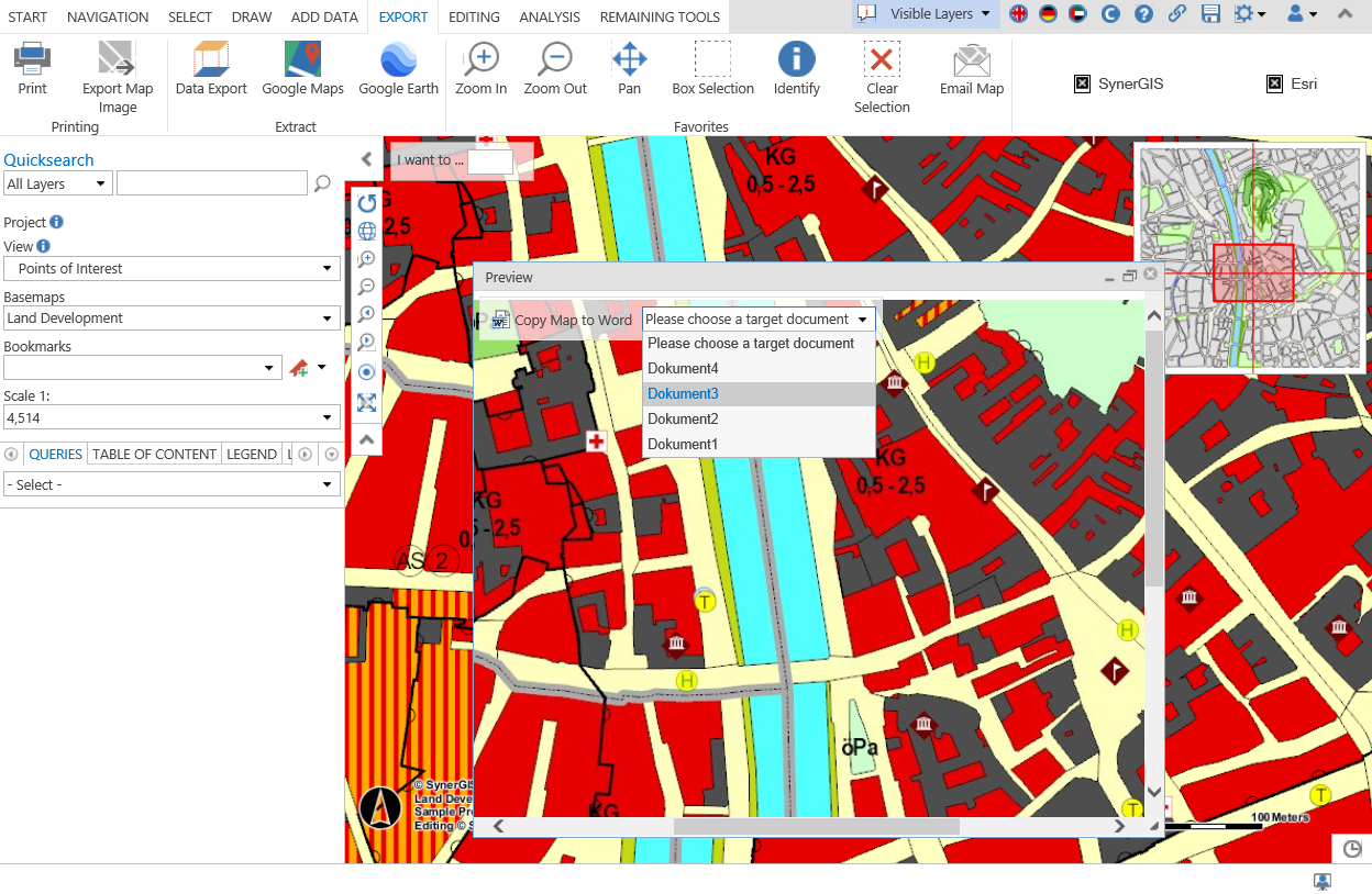 Export map image in the WebOffice core client