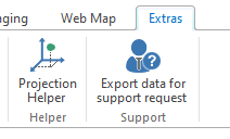 Export data for a support request