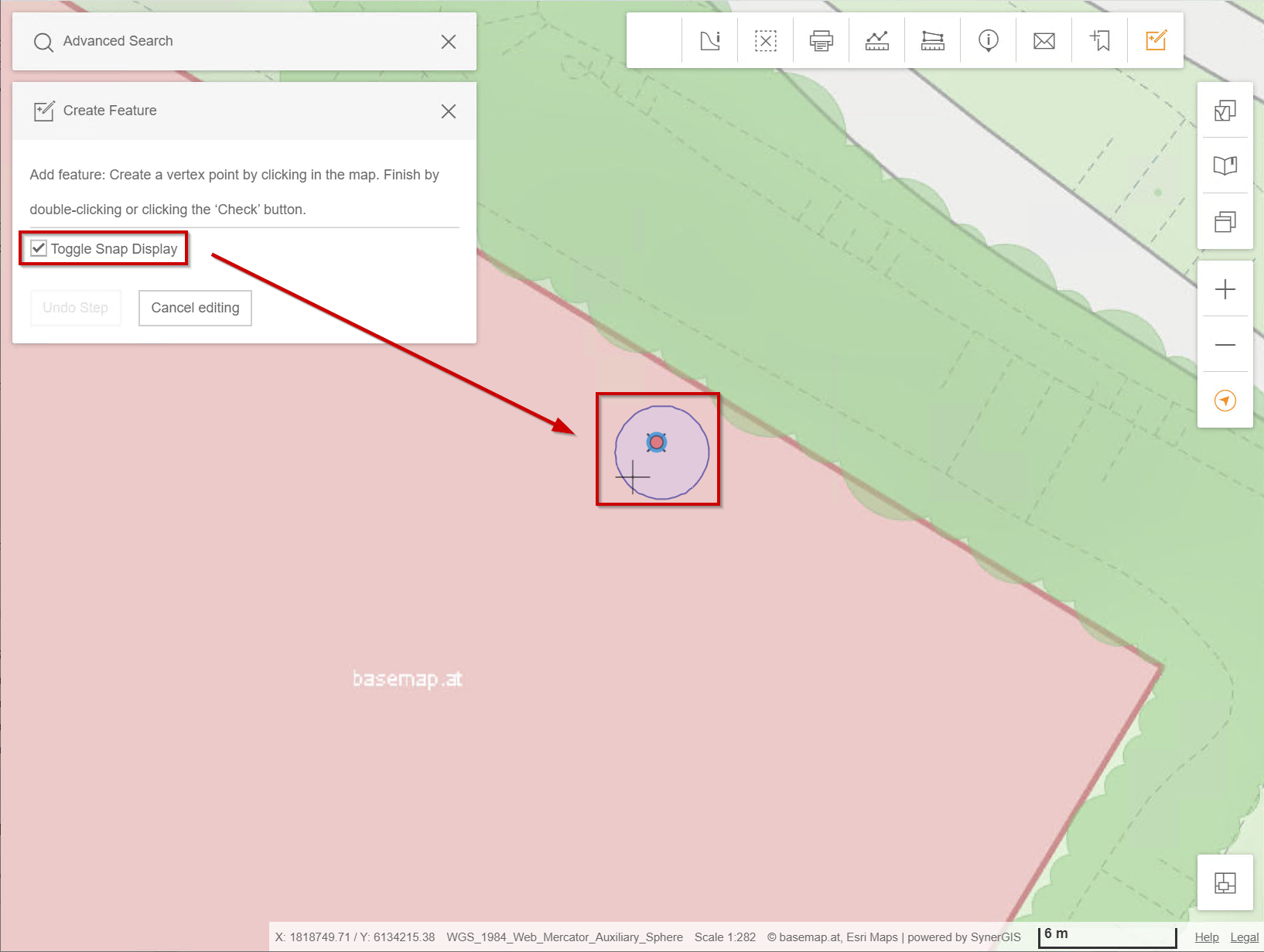 Toggle snap in the WebOffice flex client 