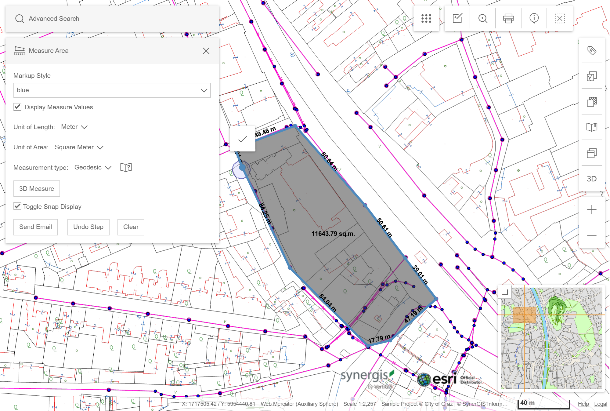 Measure Area with predefined markup style in the WebOffice flex client
