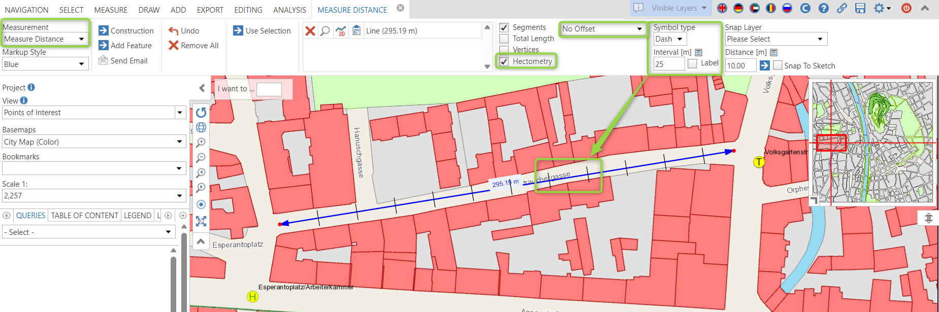 Figure 1: Hectometer marks