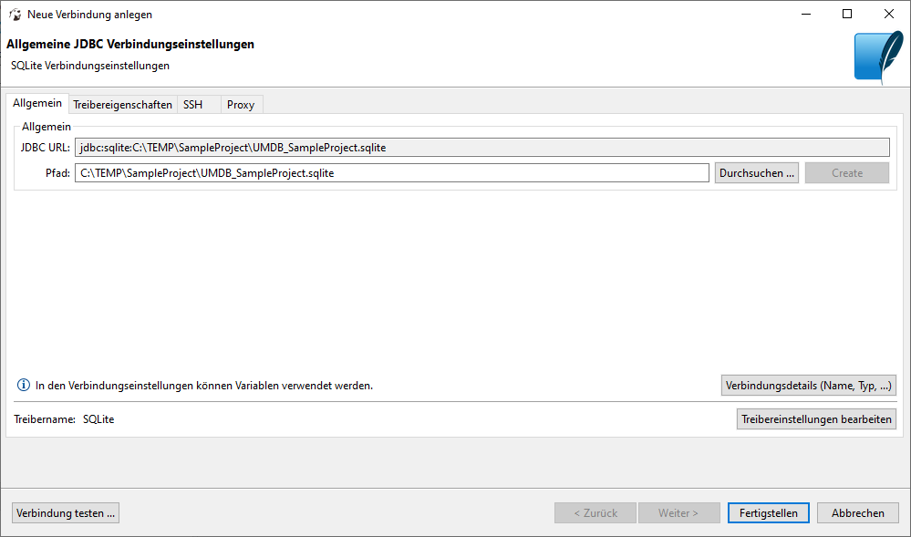 Connectioninformation to UM DB