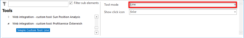 Configuration of a custom tool for the Profile Service Austria