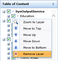 Remove uploaded layer from table of content