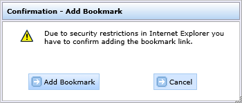 Confirm the bookmark Confirm the bookmark