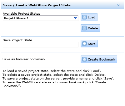Adding a bookmark with active WebOffice usermanagement Adding a bookmark with active WebOffice usermanagement