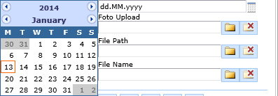 Calendar function in the WebOffice html client Calendar function in the WebOffice html client