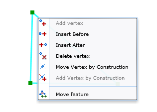 Vertex context menu Vertex context menu