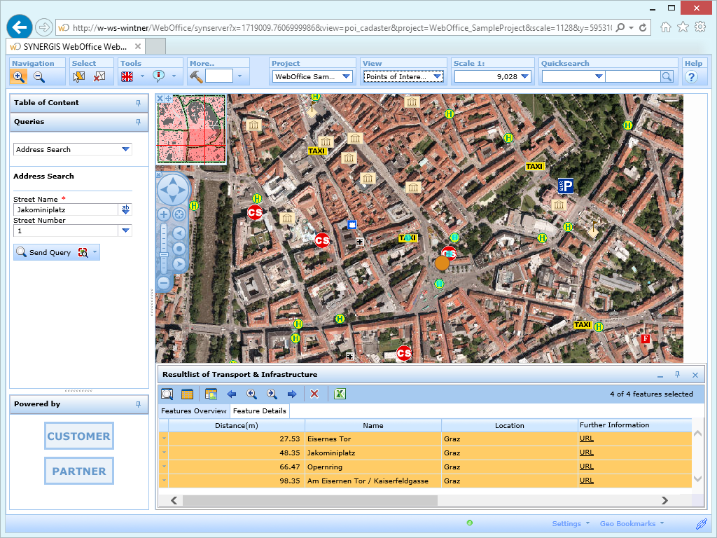 Result of a neighbor search