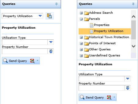 Search form in the WebOffice html client left: compact search form / right: grouped list Search form in the WebOffice html client left: compact search form / right: grouped list