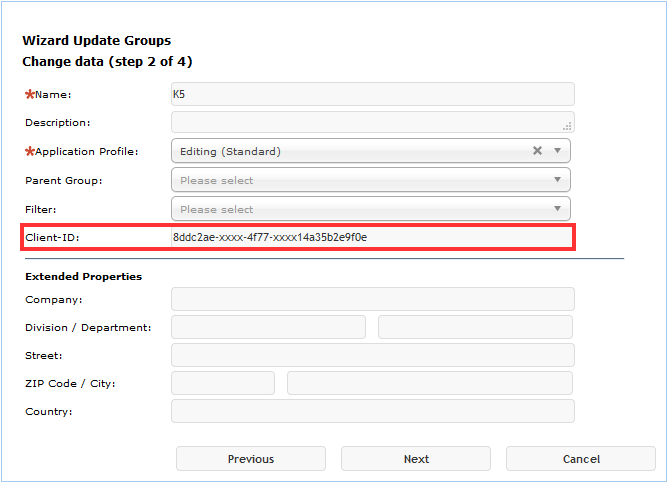 Client (Mandant) in the K5 Group