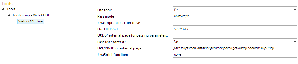 Configuration - Web CODI line