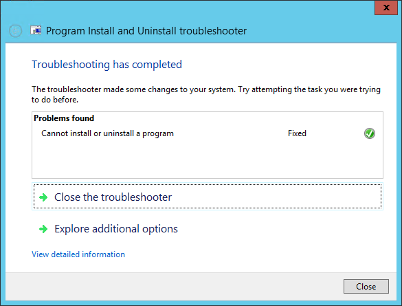 Troubleshooting the uninstallation of FTS-Index is completed