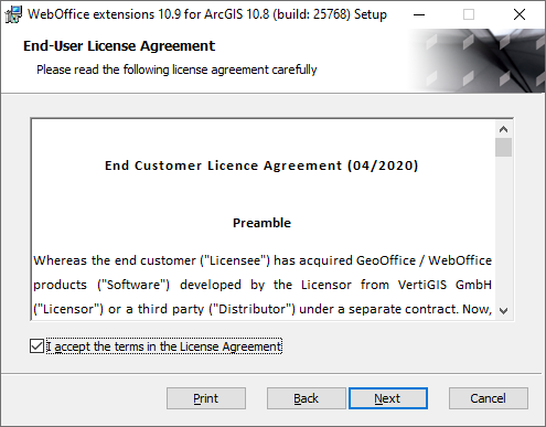 WebOffice extensions license agreement
