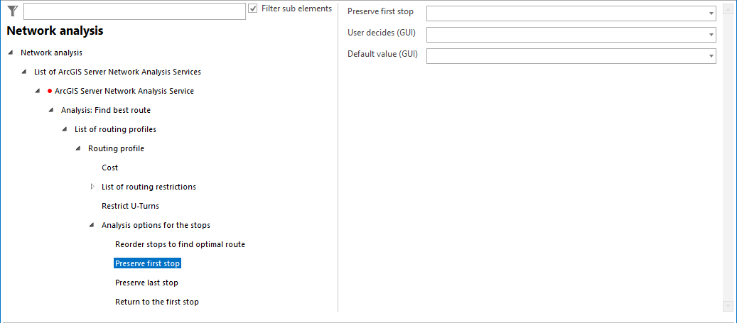 Preserve first stop configuration
