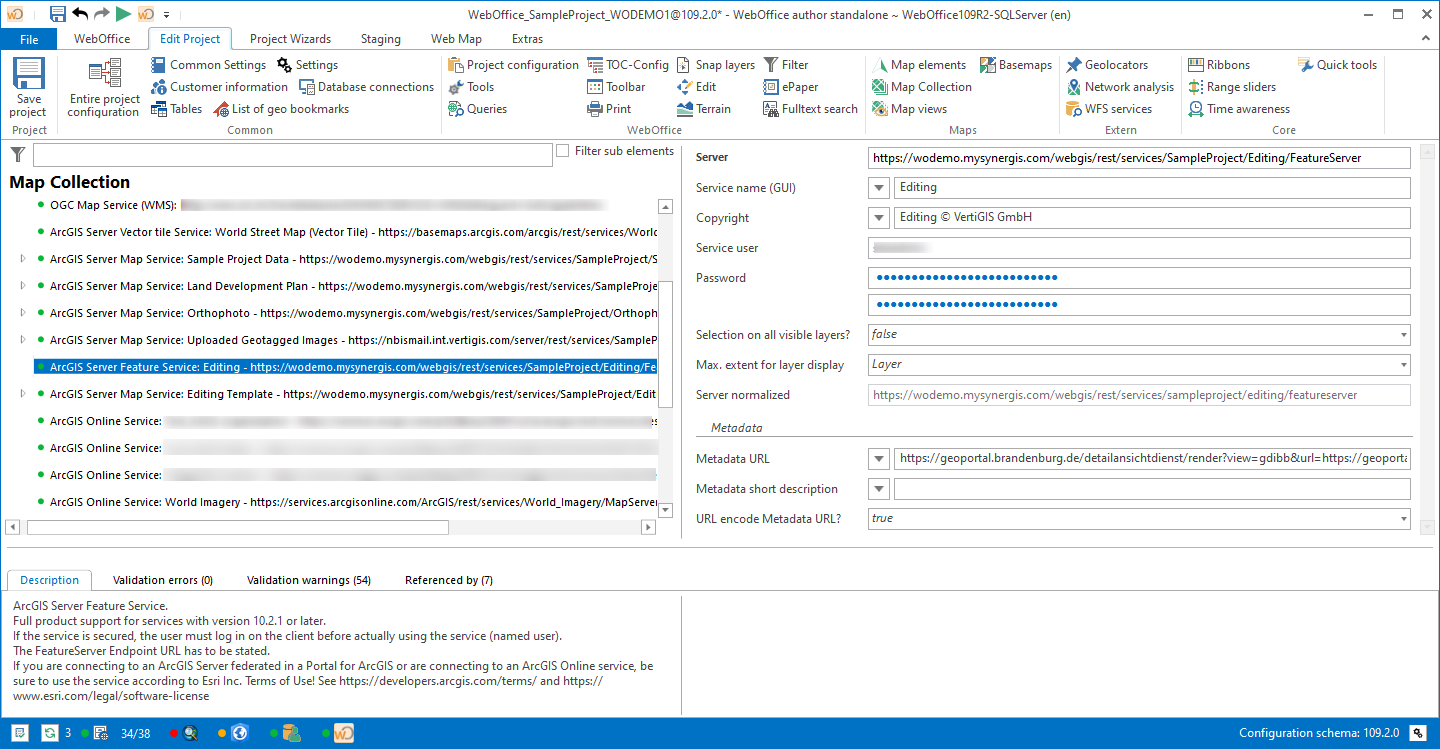 ArcGIS Server Feature Service configuration