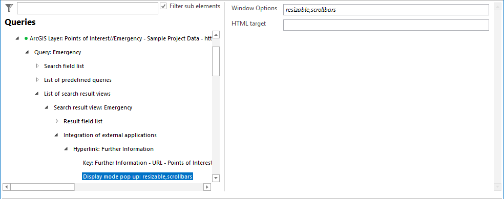 Display mode pop up configuration