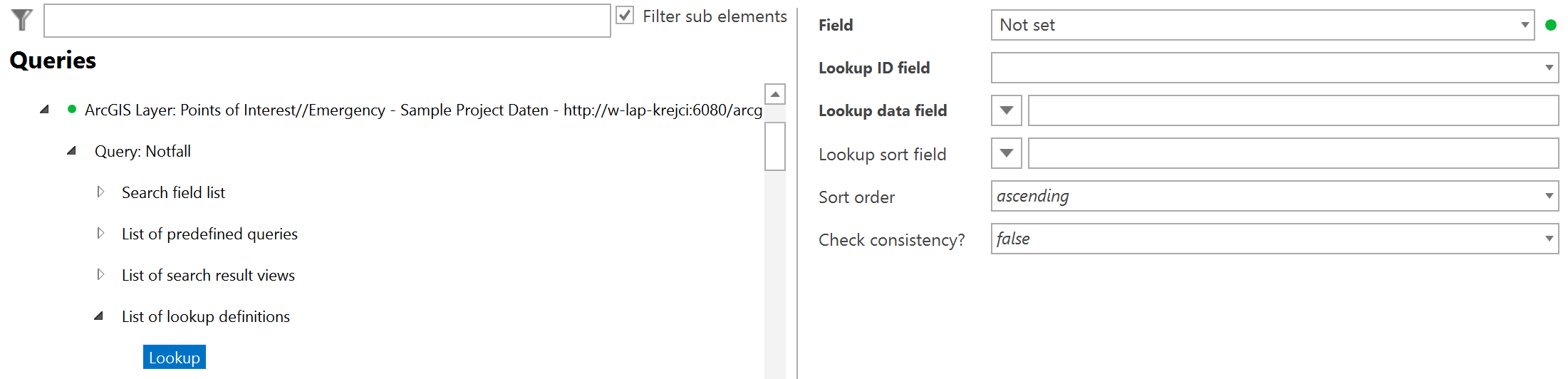 Lookup configuration Lookup configuration