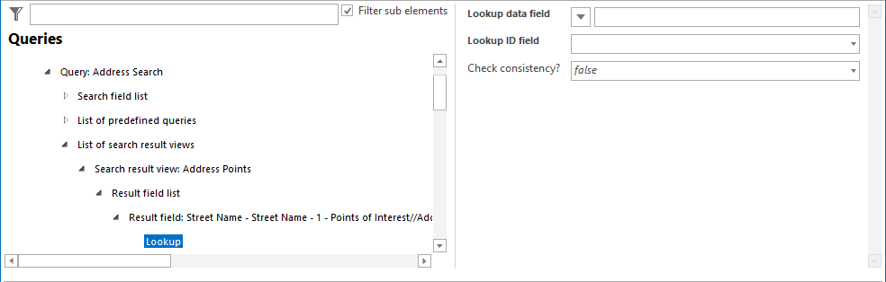 Lookup configuration for a result field Lookup configuration for a result field