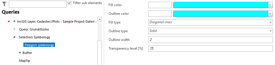 Polygon symbology configuration Polygon symbology configuration