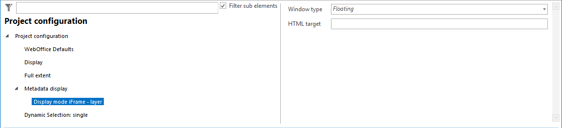 Display mode IFrame configuration