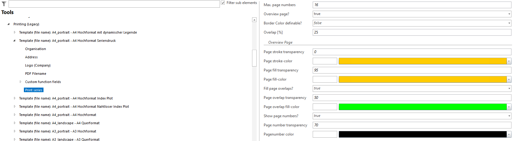 Print series configuration Print series configuration