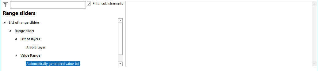 Configuration of an automatically generated value list